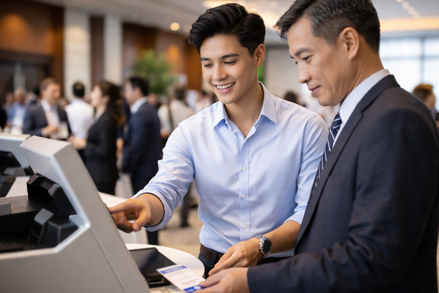 Event professionals collaborating